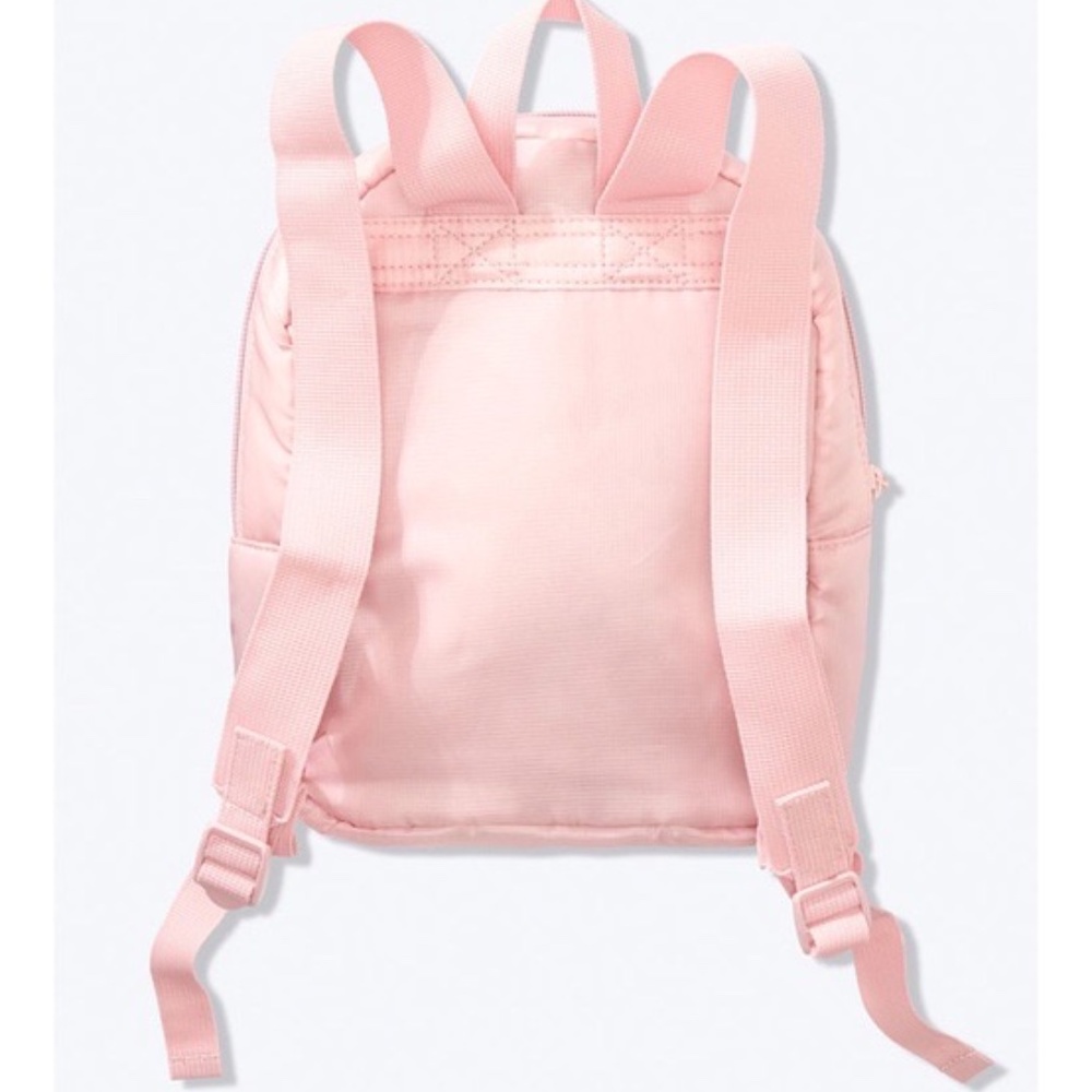 Victoria's Secret PINK Ripstop Mini Backpack Chalk Rose NEW - Picture 2 of 2